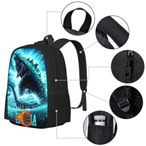 CHENGDE Cool Monster Backpack 3D Printing Dinosaur 17 Inch High Capacity Multifunction Casual Backpacks