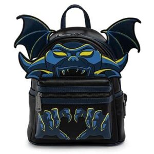 loungefly disney villains chernabog cosplay mini backpack, blue, medium