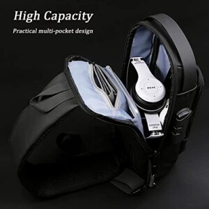 USB Charging Sport Sling Anti-Theft Shoulder Bag, Waterproof Anti Theft Sling Bag, Crossbody Bags Chest Daypack