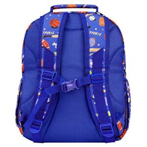 Choco Mocha Soccer Backpack for Boys Kindergarten Backpack for Boys Backpack for Kids Backpacks for Boys 4-6 5-7 15 inch Backpack for Boys 1st Grade Baseball Bookbag School Bag with Chest Strap Blue