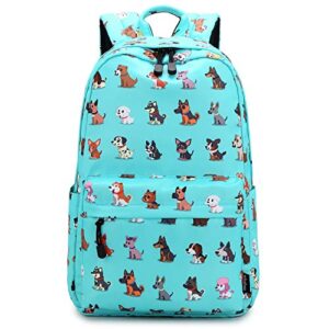 abshoo cute lightweight dog backpack for girls and boys kids school backpacks (dog teal)