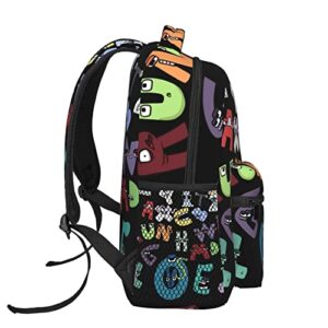 Alphabet Lore Backpacks for Boys Girls Teens Book Bag Travel Hiking Camping Work Bags