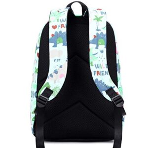 Acmebon Fashion Roomy Cute Backpacks for Teen Girl Children Lightweight School Bookbag Dinosaur