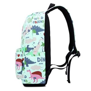 Acmebon Fashion Roomy Cute Backpacks for Teen Girl Children Lightweight School Bookbag Dinosaur