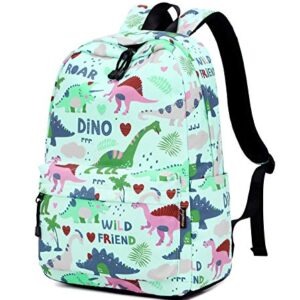 Acmebon Fashion Roomy Cute Backpacks for Teen Girl Children Lightweight School Bookbag Dinosaur