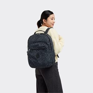 Kipling Women's Seoul 15” Laptop Backpack, Durable, Roomy with Padded Shoulder Straps, School Bag, Ultimate Dots, 13.75''L x 17.25''H x 8''D