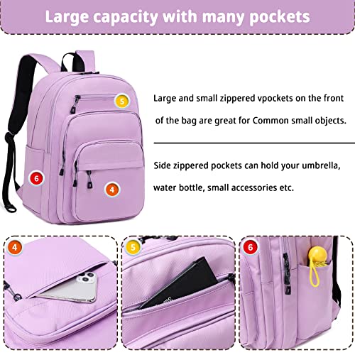 Lanola Laptop Backpack,Cool Student Backpack, Travel Business Backpack-Purple