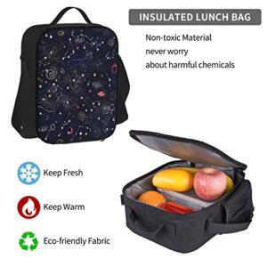 Constellation Star Clusters Galaxies Boys Girls School Bags Teen Backpacks Set With Lunch Box And Pencil Case