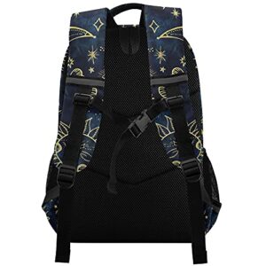 ALAZA Sun Moon Boho Cosmos Astrology Backpack Purse for Women Men Personalized Laptop Notebook Tablet School Bag Stylish Casual Daypack, 13 14 15.6 inch