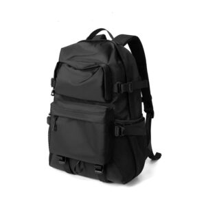 male backpack travel leisure bag computer schoolbag for college and middle school students can fit 15.6 “laptop (black)
