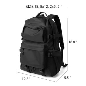 Male Backpack Travel Leisure Bag Computer Schoolbag for College and Middle School Students Can Fit 15.6 "laptop (black)