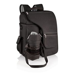 oniva – a picnic time brand turismo backpack cooler with water bottle carrier, soft cooler backpack, travel cooler bag, (black)
