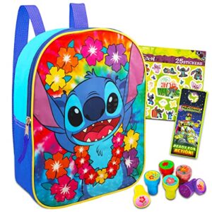 Fast Forward Lilo and Stitch Mini Backpack Set - Bundle with 11'' Stitch Backpack for Girls, Stampers, Stickers, More | Stitch Backpack Mini