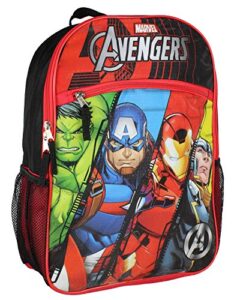 marvel avengers backpack iron man thor hulk captain america travel 16″ backpack