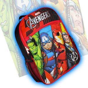 Marvel Avengers Backpack Iron Man Thor Hulk Captain America Travel 16" Backpack