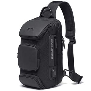 uaskmeyt sling backpack men sling bag crossbody shoulder bag water resistant travel daypack for hiking camping outdoor trip
