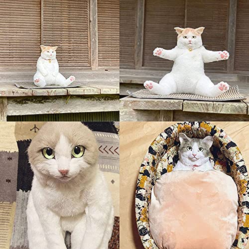 MUGUOY Handmade Simulation Cat Bag This Cat Backpack Look Like A Real Cat,3D Simulation Stuffed Animal Zipper Backpack.