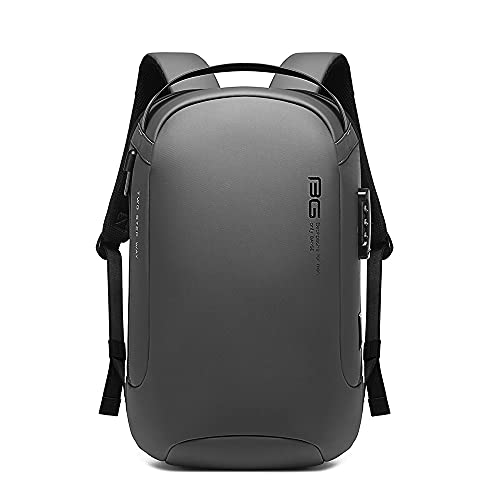 BANGE Travel Laptop Backpack Anti Theft Waterproof Durable Oxford 15.6 Inch Laptop Computer 23L Business Bag 0.85 KG Weight With USB Port For Men Women School College Gifts-Grey, Large (BG-7225)