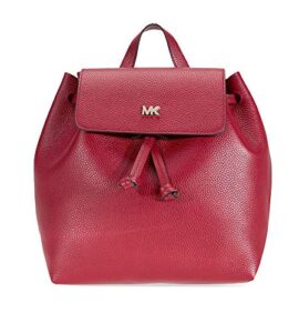 michael kors junie medium pebbled leather backpack – maroon