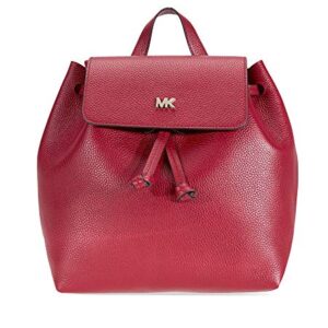 Michael Kors Junie Medium Pebbled Leather Backpack - Maroon