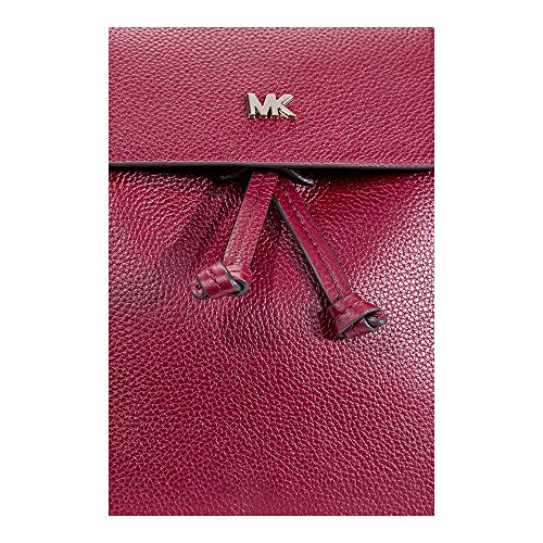 Michael Kors Junie Medium Pebbled Leather Backpack - Maroon