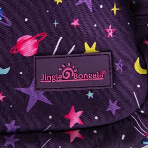 Jingle Bongala Backpack for School College Student Water Resistant Casual Daypack for Travel Fits 17 Inch Laptop and Notebook-Purple Star