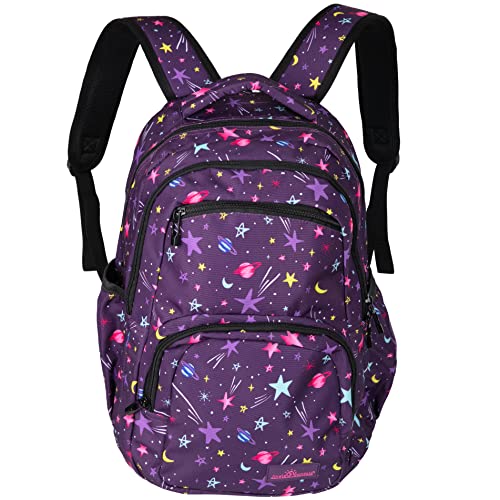 Jingle Bongala Backpack for School College Student Water Resistant Casual Daypack for Travel Fits 17 Inch Laptop and Notebook-Purple Star