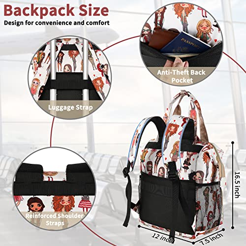 15.6 Laptop Backpack for Women, Work Backpack with USB Port RFID Anti Theft Travel Backpacks for Teacher Nurse, Cute School College Gifts Bookbag Wide Open Water Resistant Casual Daypack for Tablet
