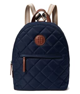 tommy hilfiger harper ii med dome backpack smooth quilted nylon tommy navy one size