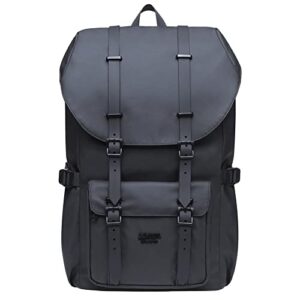 kaukko laptop outdoor backpack, traveling rucksack fits 15.6 inch laptop(5-8-black)