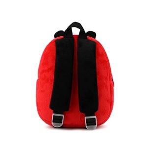 BEFUNIRISE Toddler Backpack for Boys and Girls, Cute Soft Plush Toddler Bag Animal Cartoon Small Mini Backpack Little For Kids 1-6 Years (ladybug)