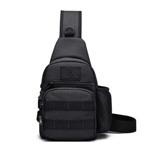 beyond bounds sling bag crossbody chest bag for men and women hiking backpack multipurpose daypack waterproof bag for travel (black)