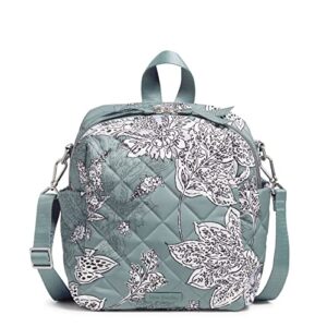 vera bradley performance twill convertible small backpack, tiger lily blue oar