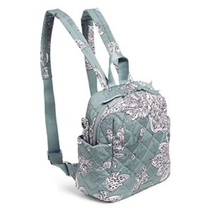 Vera Bradley Performance Twill Convertible Small Backpack, Tiger Lily Blue Oar