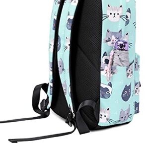 Wadirum Children Cute School Bookbag Lightweight Backpack for Kids Cat