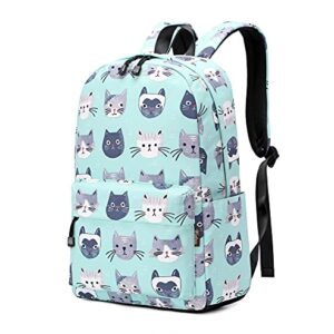 Wadirum Children Cute School Bookbag Lightweight Backpack for Kids Cat