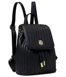 tommy hilfiger luisa mini backpack-quilt pvc black one size