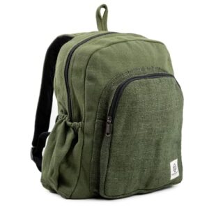 mini hemp backpack bag – eco friendly durable green by freakmandu