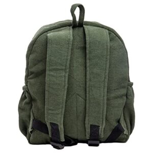 Mini Hemp Backpack Bag - Eco Friendly Durable Green by Freakmandu