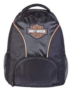 harley-davidson bar & shield logo patch backpack w/padded straps – black