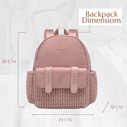 SEWBOO Kids Backpack Lightweight School Bookbag for girls boys,Classic Basic Water Resistant Casual Daypack for Travel，Children Backpack for School (Dusty Rose)