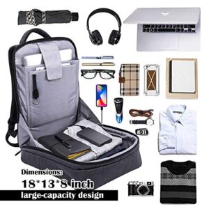 JUMO CYLY Anti-Theft 17inch Business Laptop Backpacks with USB, Water Resistant College School Backpack Fits 15.6 Inch Laptop