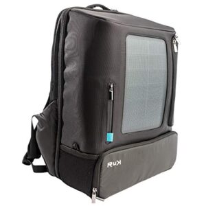 multifunctional solar backpack with power bank, 40l bag designed for fitness, business, travel and casual use, black