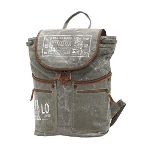myra bag old howard upcycled canvas backpack s-0829