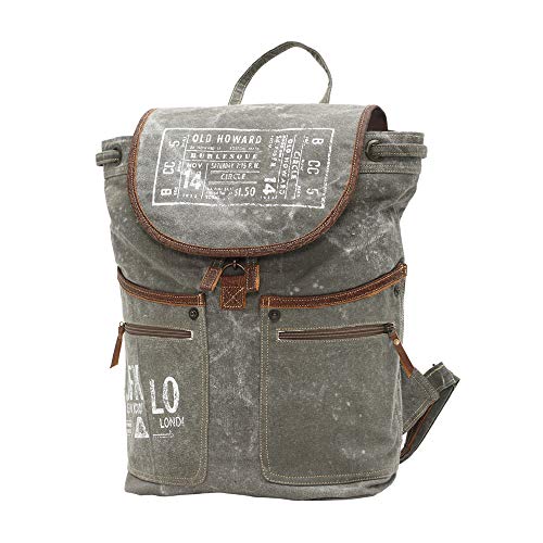 Myra Bag Old Howard Upcycled Canvas Backpack S-0829