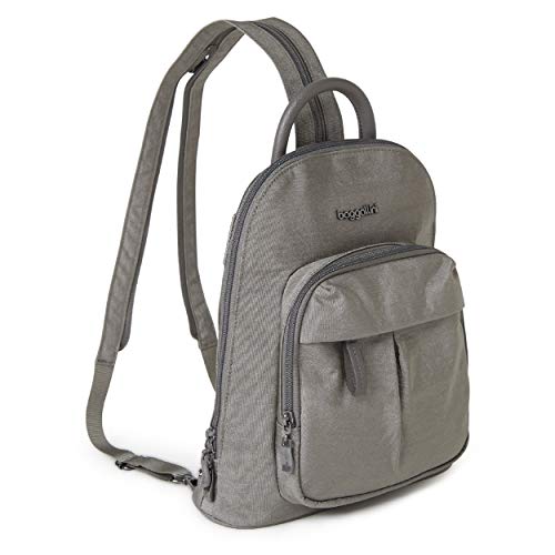 Baggallini womens 2.0 Convertible Backpack 2 0 with RFID, Sterling Shimmer, One Size US