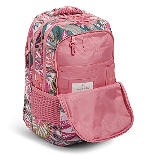 Vera Bradley womens Recycled Lighten Up Reactive Xl Backpack Bookbag, Rain Forest Canopy Coral, One Size US