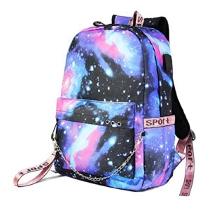 Mayooni Students Large Backpack Canvas Bookbag for Boys,Girls-Five Nights at Freddy's Schoolbag with USB Charging Port