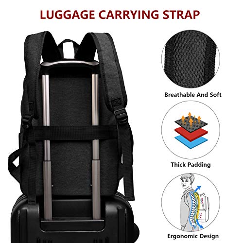 OMOUBOI Small Causal Daypack Travel Laptop Backpack Fits 14" Laptop School Backack for Women Men (Black)
