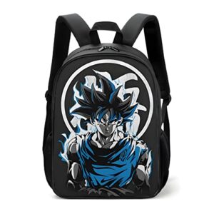 fols anime backpack cartoon book bag for teenager boys girls school travel 17 inch (blue)